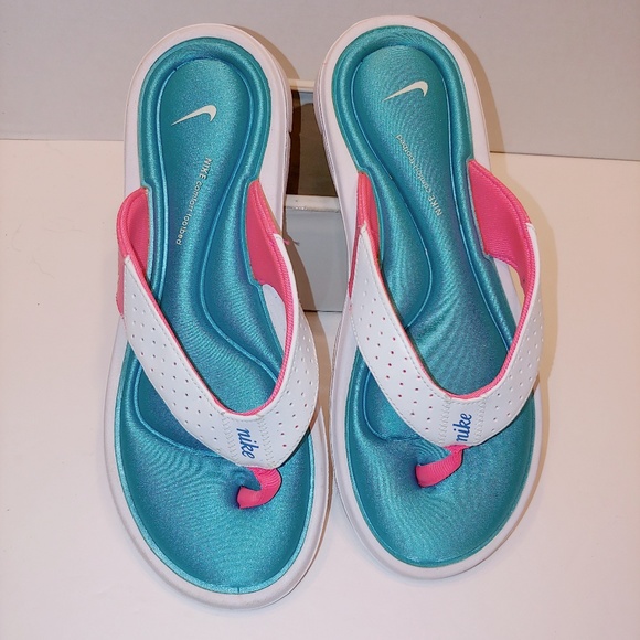 nike blue thong flip flop